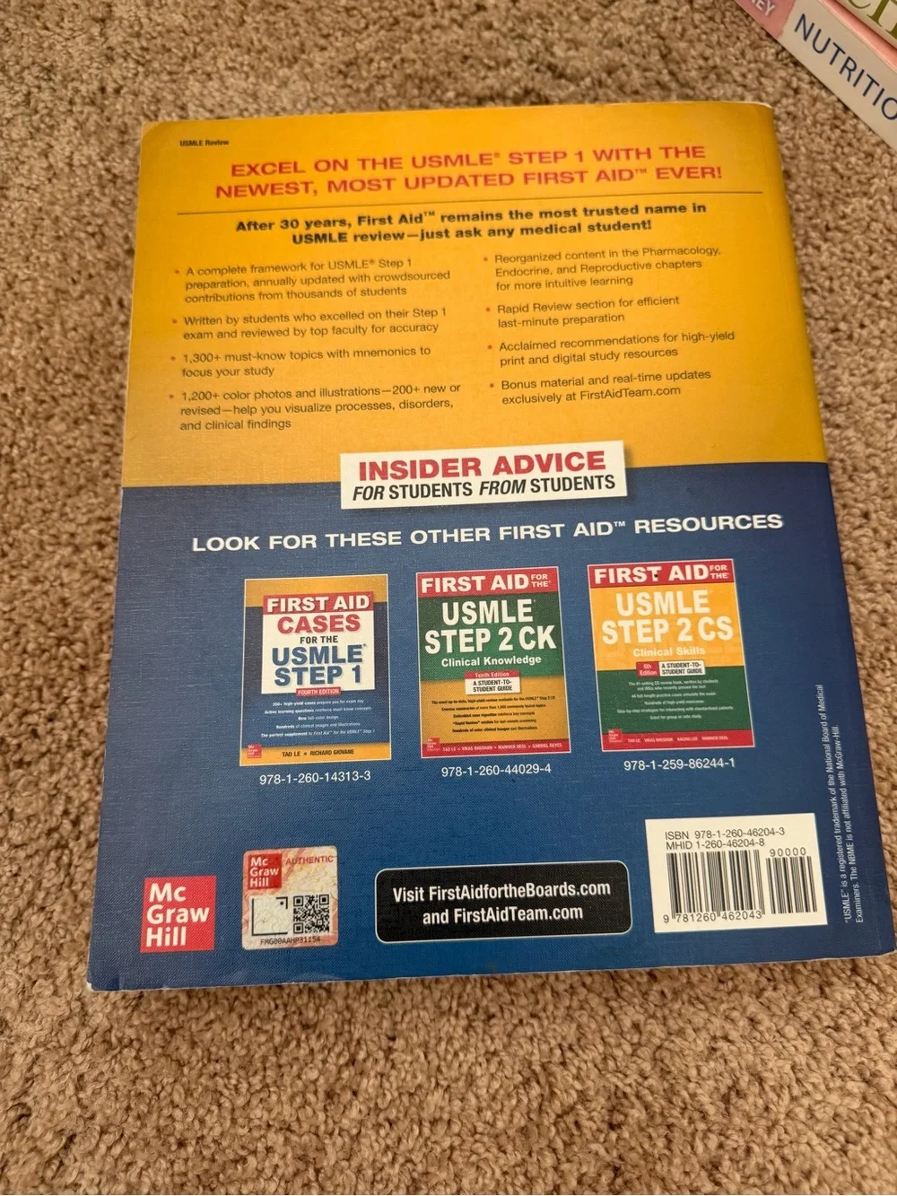 FIRST AID USMLE Step 1 2020 - Blue and Yellow